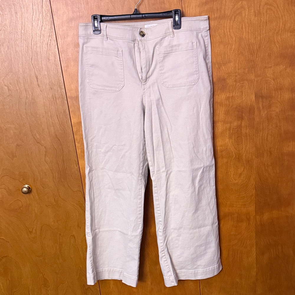 LOFT Women's Ankle Jeans in Soft Beige
